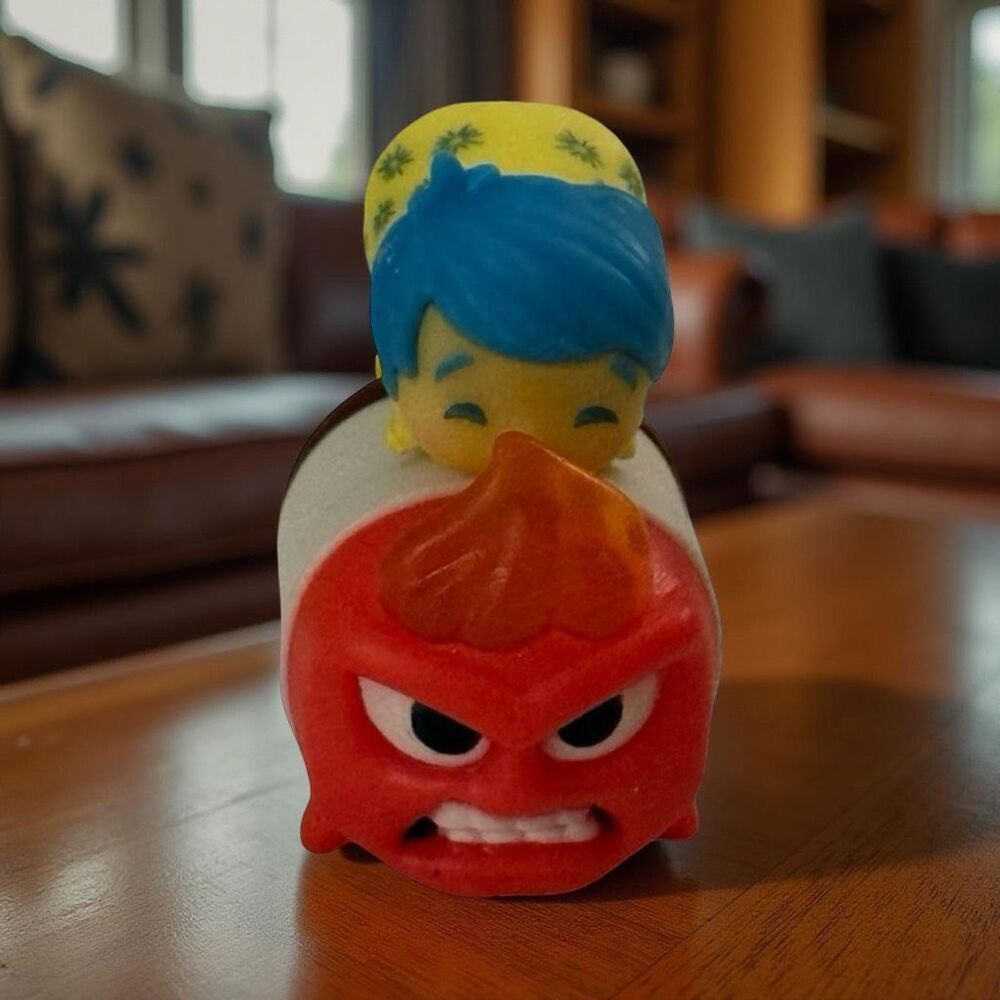 Disney Tsum Tsum Inside Out Anger & Joy Stackable Figure Small & Mini A14